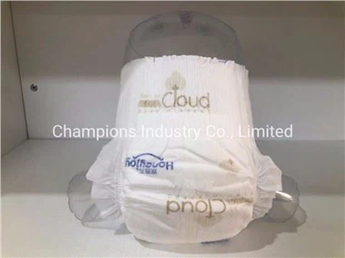 OEM Baby Care Product Elastic Waistband Type Super Soft Disposable Baby Diaper Cotton Baby Nappy Cloth Diapers with Transparent Tape